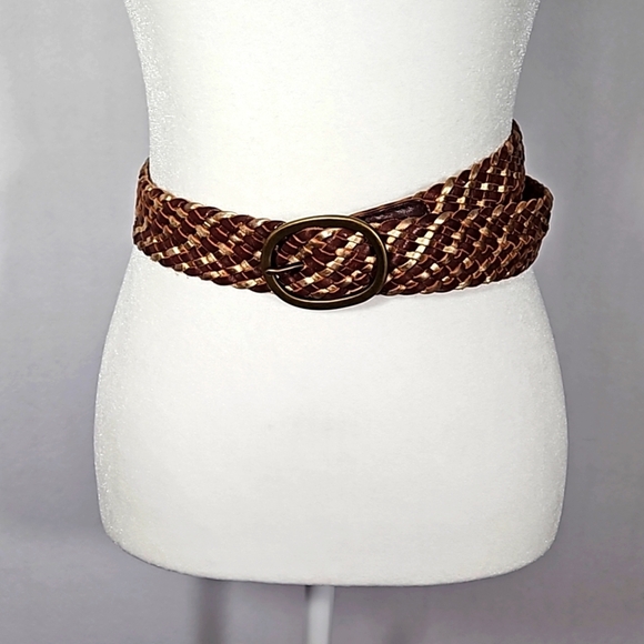 American Eagle Outfitters Women's Boho Braided Genuine Leather Belt Size S/M - Picture 2 of 8